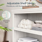 LINSY HOME 3-Tier Bookcase and Bookshelf, Small Wood Display Storage Shelves Farmhouse Bookshelf for Home Office, Living Room, Bed Room - White Oak