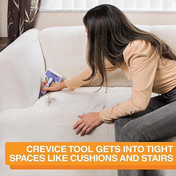 FurDozer Pet Hair Remover & Auto Detailing Tools - Cat & Dog Hair Remover for Carpets, Car Interiors, Couches, Bedding, & Pet Furniture (Purple, X6)