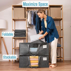 VENO 10 Pack Moving Bags Extra Large Storage Bags for College Move-In, Heavy-Duty Storage Totes, Packing Boxes, and Wardrobe Moving Supplies - Durable Laundry Bags for Clothes (Gray w/Window, 10 Pack)