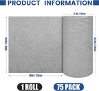 75 Pack Microfiber Cleaning Cloth Roll,Reusable Washable Ultra Tear Away Microfiber Towels,Absorbent Rags Drying Dishcloths for Car,Home,Garage or Shop Kitchen(Grey)