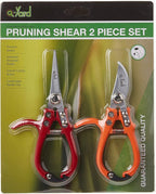 2 - pack Q-yard Pruning Shear, Mini- Extra Sharp Garden Hand Pruners, Easier Cutting, Comfortable Ergonomic, Less Effort - Gardening Scissors for Men & Women
