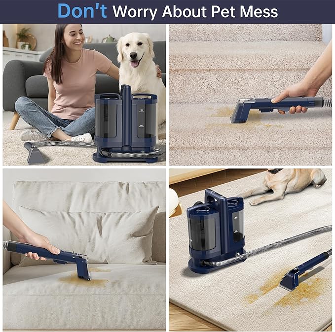 Carpet Cleaner Machine,ENCHE Portable Spot Cleaner Machine for Carpet and Upholstery, 18Kpa 500W Powerful Suction for Pet Stain, Couch & Car, Deep Spot Cleaner for Area Rug, Stair and Furniture