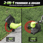 Aokia String Trimmer: Grass Edger with 4 Replacement Spools and 2 Blands - Lightweight Electric Lawn Cutter, 40V 2.0Ah Battery Powered Cordless Weed Wacker for Garden, Yard
