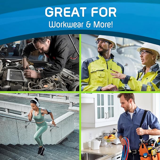 OUT ProWash Workwear Stain Remover Laundry Detergent and Odor Eliminator, Great for Work Clothes, Uniforms, Active Wear, and More, Made in the USA, 22 Ounce Bottle, 2-Pack