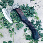 20" Custom handmamde Viking Axe, Battle Axe Real Custom Handmade Real Viking Axe Head, Tomahawk Viking Hatchet Beared Camping Axe Blade, Viking Gift for Him