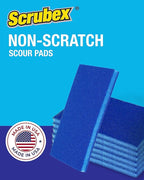 Non-Scratch Odor Resistant Scour Pads, Multi-Purpose Scouring for Kitchen and Household, Safe for Non-Stick Cookware (12 scouring Pads)