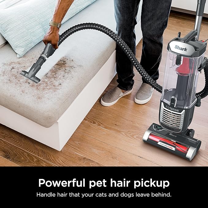 Shark ZU102 Rotator Pet Upright Vacuum with PowerFins HairPro & Odor Neutralizer Technology, Charcoal, 2.9 L Dust Cup