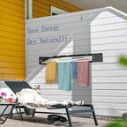 Foldable Wall Mounted Drying Rack, 30'' Wide Aviation Aluminum Laundry Clothes Rack Collapsible with 5 Rods, 100LB Capacity, Pull Out Design Towel Drying Rack for Laundry Wall (Black, 30")