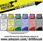 Drillbrush Red Stiff Nylon Bristle Cleaning Brush Set - 5 Piece Drill Attachment Kit - Floor, Roof Cleaner - Household Tools