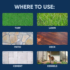Eco Strong Outdoor Odor Eliminator Outside Dog Urine Enzyme Cleaner Powerful Pet, Cat, Animal Scent Deodorizer | Professional Strength for Yard, Turf, Kennels, Patios, Decks (128 OZ)