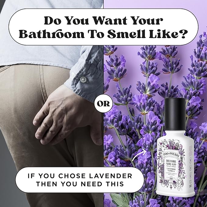 Poo-Pourri Before-You- go Toilet Spray, 4 oz, Lavender Vanilla 4 Fl Oz