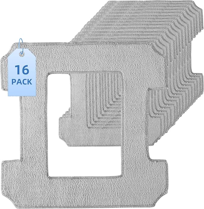16 Pack Mopping Pads for ECOVACS Winbot W2 PRO Omni / W2 PRO / W2 / W1 PRO / W1 Window Cleaning Robot, Washable Microfiber Mop Pad Window Cleaning Replacement Accessories