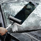 Polyte Window Squeegee for Car Windshields and Window Cleaning Tool, Extendable Aluminum Handle 14-20 in. (Black)