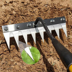 2025 Iron Weeding Rake 2.0,Iron Rake for Gardening and Weedings, Heavy Duty Gardening Hand Weed Puller Tools,Carbon Steel Hand Weeding Rakes for Lawn Care, 8-Teeth Weeding Tool for Yard