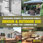 STAR RBITE O/C Mildew Stain Remover - Professional Strength, Quick-Acting, Multi-Surface Cleaner for Outdoor Furniture, Vinyl, and Grout - 1 Gallon (054400)