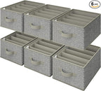 GRANNY SAYS Pants Organizer for Closet, Drawer Organizers for Clothing, Wardrobe Clothes Organizers with Divider, Clothes Organizers and Storage, Jeans, Tshirt, Organizer, Gray, 6-Pack