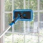 Unger Professional ProClean Indoor Window Cleaning Kit with 2’ Pole, Washing Tool with Swivel Head for Tight Corners and Edges, Streak-Free Results on Glass and Mirrors, Reusable Microfiber Pads