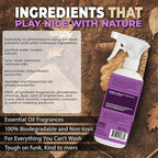 Odor Remover Spray, 32oz. 'Lavender' Essential Oil Shoe Deodorizer, Odor Eliminator for Strong Odors on Activewear. ProvenSafe™ Fabric Freshener Spray, Deodorizer for Kids & Sensitive Gear