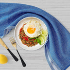 Homaxy Premium Kitchen Towels(18”x 28”, 6 Pack), Large Cotton Kitchen Hand Towels, Flat and Terry Dish Towels, 380 GSM Highly Absorbent Tea Towel Set with Hanging Loop, Blueberry