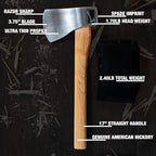The Ace of Spades (3rd Generation): World Axe Throwing League Premium Competition Throwing Axe with Throwing Hatchet Nylon Sheath and Hickory Wooden Handle (Patented Design)