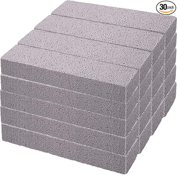 Chinco 30 Packs Pumice Stone for Cleaning, Scouring Pad Removing Stain Grime Without Leaving Scratches for Kitchen Oven Stove Home Bathroom Toilet Pool House Cleaning Supplies