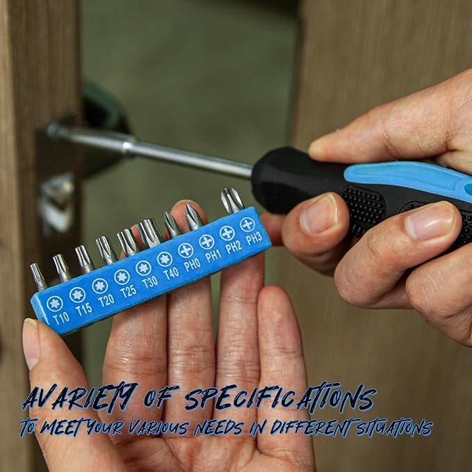 CARTMAN 39-Piece Home Tool Set Kit, Essential Household Hand Tools with Plastic Storage Case, Blue