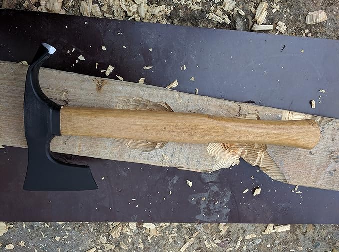 Elegant Small Bearded Hatchet/Axe Combined with Curved Adze Blade - Bowl Makers Tool- Rare!!!
