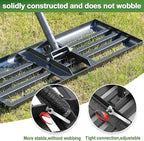 Lawn Leveling Rake, 30 Inch Heavy Duty Lawn Leveler with Adjustable Handle, Yard Soil Grass Dirt Leveling Rake Ground Level Tool (5FT)