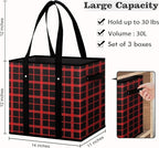 WISELIFE Reusable Grocery Bags 8 Pack,Large Grocery Tote Bag Water Resistant Shopping Bags Foldable Grocery Bag for Clothes,Shoes and Picnic,Red