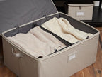 Covermates Keepsakes - Adjustable Zip-Top Storage Box - Configurable FlexGrid Compartments - Heavy Duty Polyester- Reinforced Handles - Stackable Design - Indoor Storage, Beige Heather