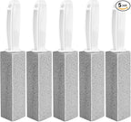 Toilet Pumice Stone With Handle, 5 Pack Pumice Stone Toilet Bowl Cleaner, Hard Water Toilets Ring Remover for Cleaning Toilets, Bathtubs, Stove, Grills, Swimming Pools, Sinks