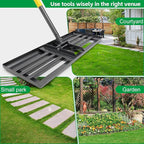 Lawn Level Rake, 6FT Lawn Leveling Tool, Heavy Duty Dirt Leveler Grass Leveling Rake, Stainless Steel Lawn Leveler for Yard Garden Golf Course