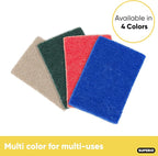 Scouring Pad Non-Scratching Scrubber Non-Scratch Cleaning Scrub Pads Heavy Duty Scouring Pad Reusable Kitchen Scrubbing Pad Pack of 15 Blue, by Superio