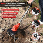Brushless Cordless Tiller for Gardening,400 RPM Cultivators for Gardening Has Battery Capacity Display with 4.0 Ah Battery, Rototiller 11 in Tilling Width, 6 in Depth by SHINTYOOL