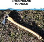 PRANDI Axe with Splitting Wedge 4.41lb - Hickory Handle 31.52in - Ideal for Firewood, Splitting, and Chopping - Made in Italy