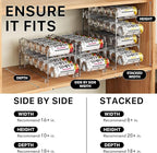 Simple Houseware 2PK Front Loading Tall Skinny Can Dispenser, Chrome