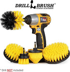 Drill Brush Power Scrubber Attachment Set for Bathroom, Toilet, Tile, Floor, Shower, Bath Tub - Rotary Shower Cleaner Brush for Cordless Drill – Spin Cleaning Bathroom Accessories Set by Drillbrush