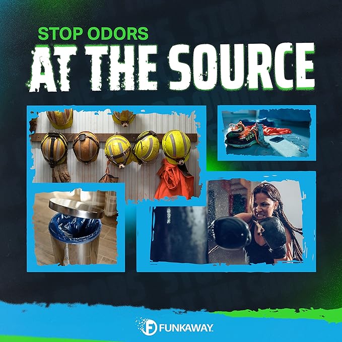 FunkAway Big Jobs Aerosol Spray, Extreme Odor Eliminator, Fresh Scent, White, 2 Pack of 13.5 oz. Sprays for Shoes, Pets, Large Non-Washables