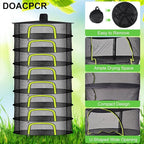 8 Layer Herb Drying Rack, Herb Drying Rack Hanging Mesh, Foldable Grass Drying Rack With U-Shaped Zipper, Garden Scissors, Hooks, For Drying Herbs Plants, Flowers, Fruits, Food(8 Layers-23.62'')