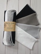 Paperless Towels, 12-12" X 10" Washable Paper Towels, Reusable Paper Towels, 100% Cotton (Grey Tones)