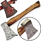 Splitting Axe Camping Chopping Hatchet Viking Tomahawk Battle Hunting Outdoor Solid Wood Handle 9912