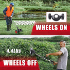 3 in 1 iToolMax Cordless Grass Trimmer, Electric Weed Wacker Cordless, Weed Eater Battery Powered with Two 21V/1500mAh Batteries, Brush Cutter & Grass Trimmer & Lawn Edger with 3 Types of Blades