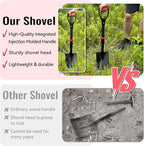 SHARK ATTACK 2 Pack 28 Inch Mini Shovel with D-Grip Handle - Kids Shovel Steel Construction with Powder Coating, Compact Digging Tool for Gardening, Camping & Car Emergency