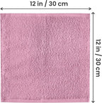 Utopia Towels 24 Pack Cotton Washcloths Set, 100% Ring Spun Cotton, Premium Quality Flannel Face Cloths, Highly Absorbent and Soft Feel Fingertip Towels, Pink
