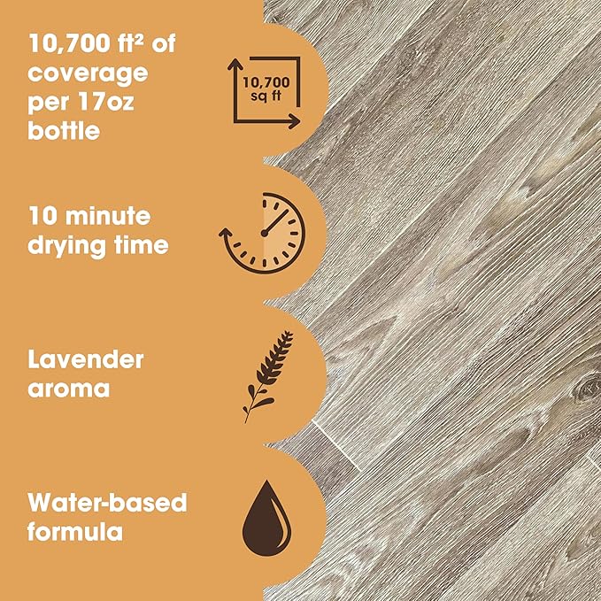 Furniture Clinic Vinyl Floor Cleaner | Dilutes to 170 FL Oz | Easy and Safe Application | Quick-Drying with Lavender Aroma | 17oz / 500ml