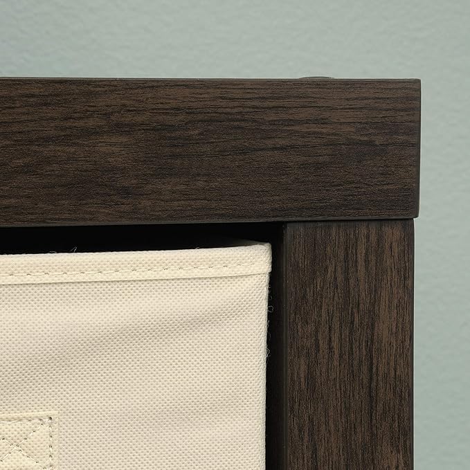 Sauder Stow-Away 4-Cube Organizer, in Smoked Oak Finish