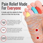 My Happy Feet Foot Alignment Socks with Toe Separators for Men or Women