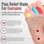 My Happy Feet Foot Alignment Socks with Toe Separators for Men or Women