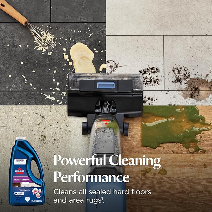 Bissell MultiSurface Floor Cleaning Formula-Crosswave and Spinwave, 17891, 64oz, Removes Everyday Dirt and Grime, Safe on Sealed Hard Floors, Tile, Laminate, Area Rugs, Spring Breeze