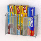 Simple Houseware Over Cabinet Door Organizer, 12.5"Wx3.75"Dx18"H, Mesh Silver